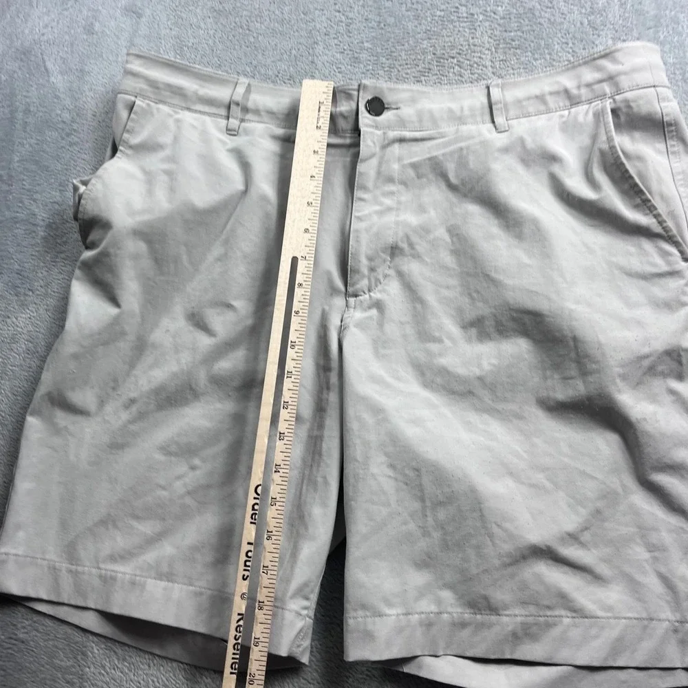 Faherty All Day Shorts Mens 38 Light Gray Hybrid Stretch Chino Flat Front